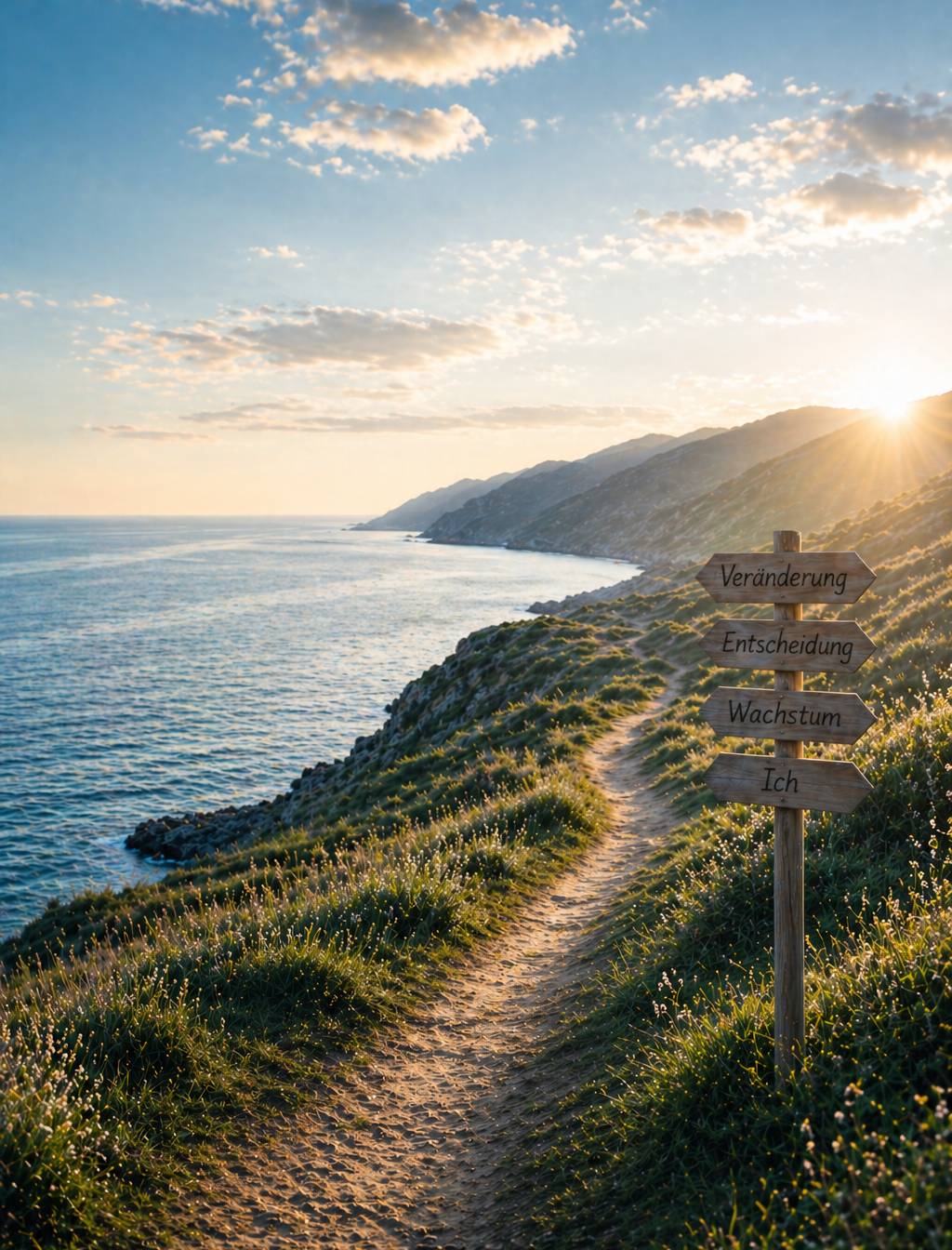Weg durch die Natur – Sinnbild für Übergänge und neue Ausrichtung